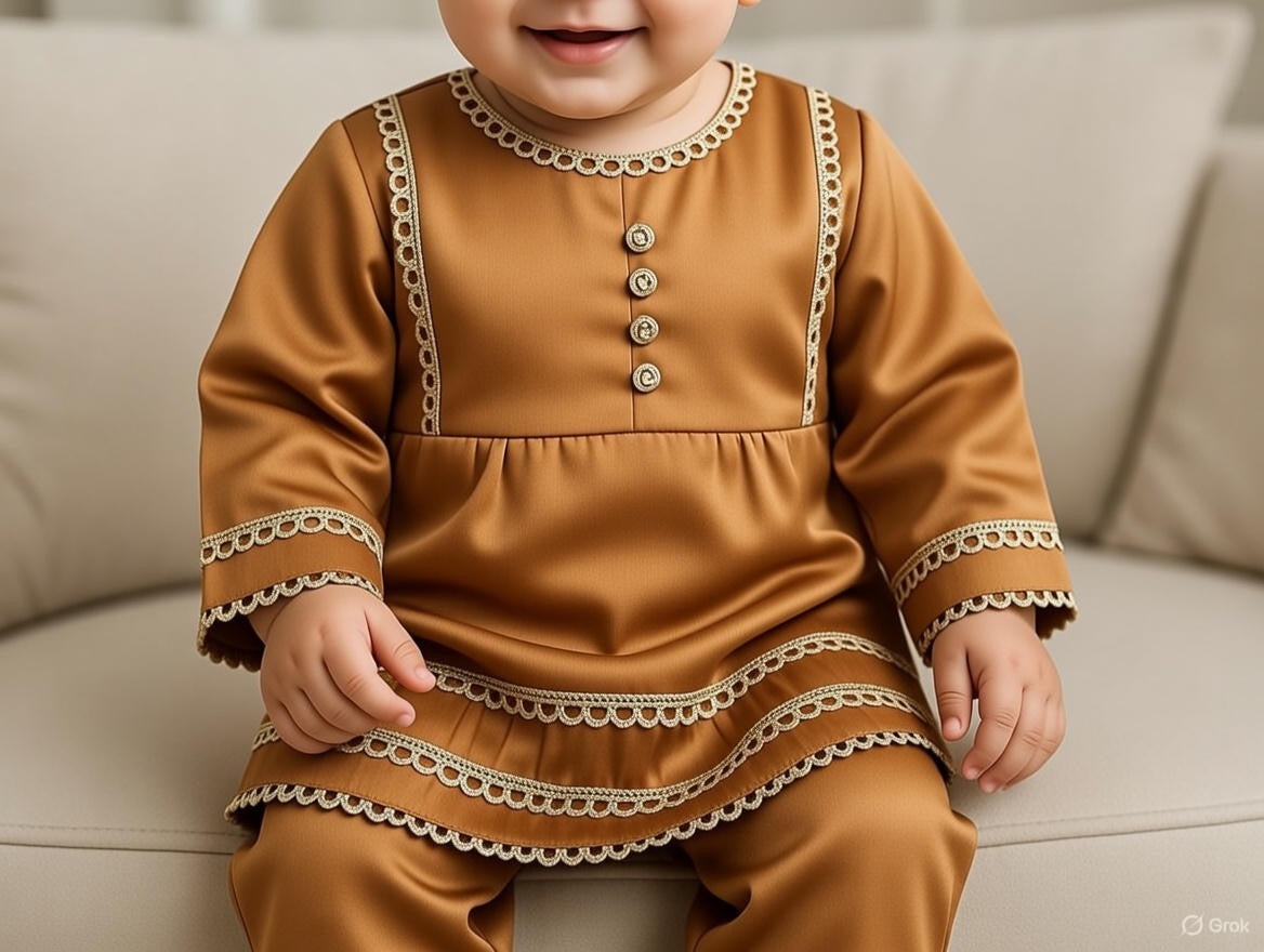 Mustard Frock Linen-Baby