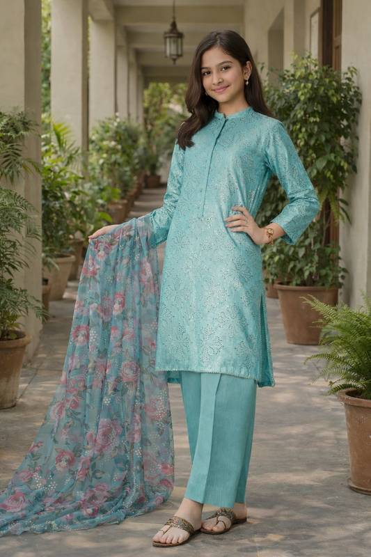 J. Teen Girls-Sky Blue-3pc