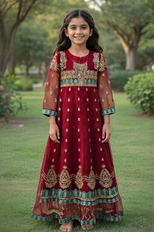 Noor’s-Burgundy Gown-2pc