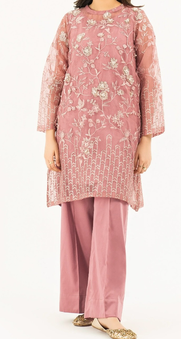 Sapphire-Llight Pink Festive Outfit