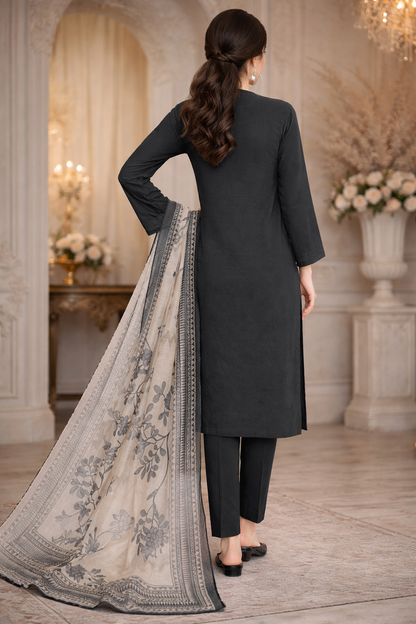 Brand:MTJ-3pc Black Jaquard