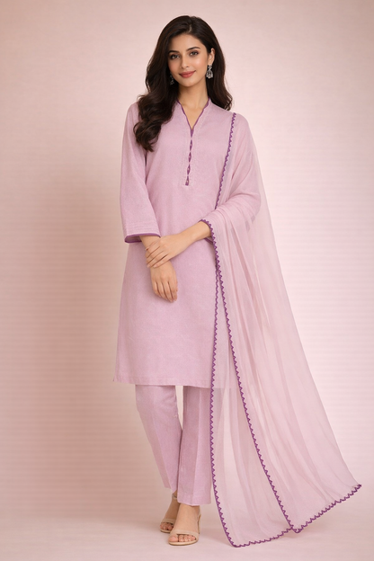 Brand:MTJ-3pc Jacquard-Teapink