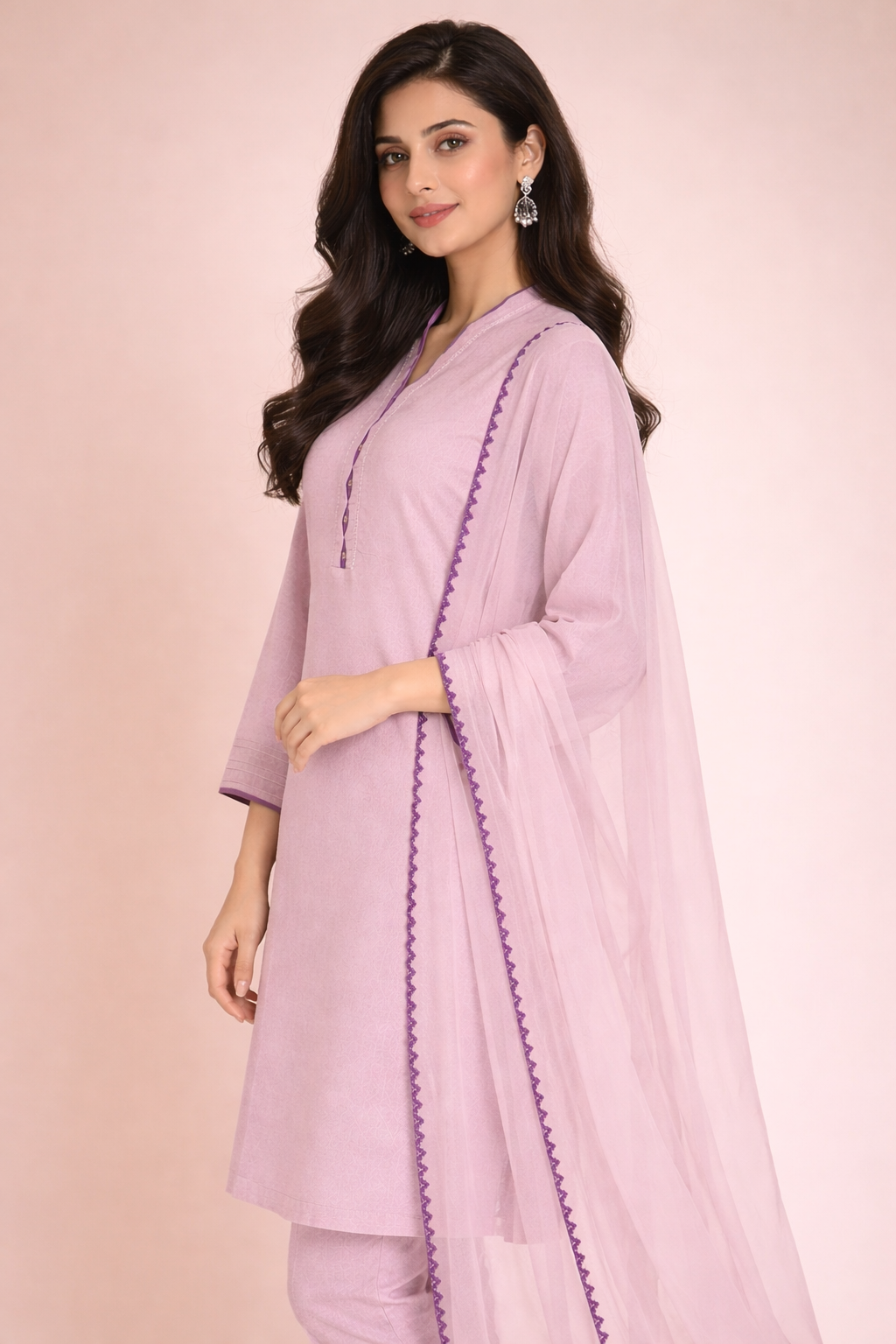 Brand:MTJ-3pc Jacquard-Teapink